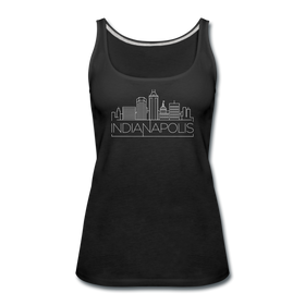 Indianapolis, Indiana Women’s Tank Top - Skyline Women’s Indianapolis Tank Top - black