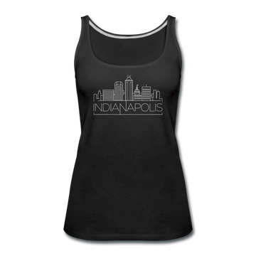 Indianapolis, Indiana Women’s Tank Top - Skyline Women’s Indianapolis Tank Top - black