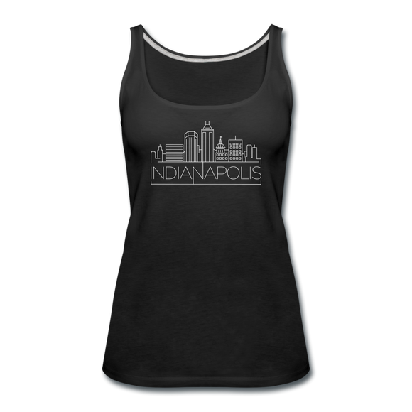 Indianapolis, Indiana Women’s Tank Top - Skyline Women’s Indianapolis Tank Top - black