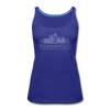 Indianapolis, Indiana Women’s Tank Top - Skyline Women’s Indianapolis Tank Top - royal blue