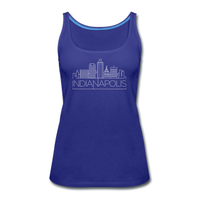 Indianapolis, Indiana Women’s Tank Top - Skyline Women’s Indianapolis Tank Top - royal blue