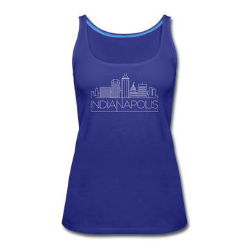 Indianapolis, Indiana Women’s Tank Top - Skyline Women’s Indianapolis Tank Top - royal blue