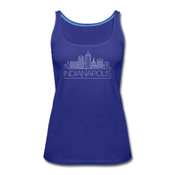 Indianapolis, Indiana Women’s Tank Top - Skyline Women’s Indianapolis Tank Top - royal blue