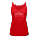 Indianapolis, Indiana Women’s Tank Top - Skyline Women’s Indianapolis Tank Top - red