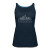 Indianapolis, Indiana Women’s Tank Top - Skyline Women’s Indianapolis Tank Top - deep navy