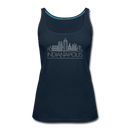 Indianapolis, Indiana Women’s Tank Top - Skyline Women’s Indianapolis Tank Top - deep navy