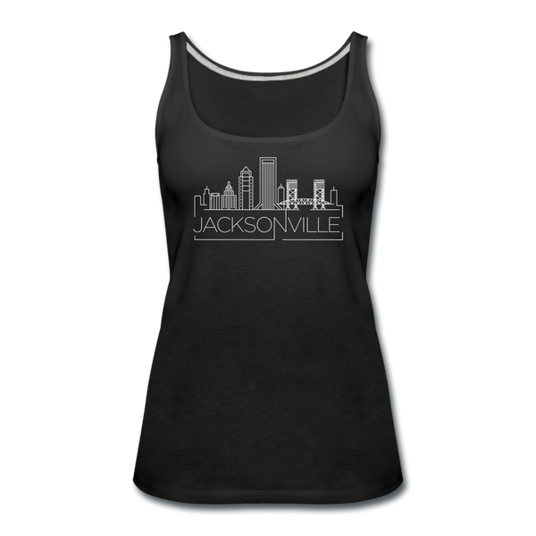 Jacksonville, Florida Women’s Tank Top - Skyline Women’s Jacksonville Tank Top - black