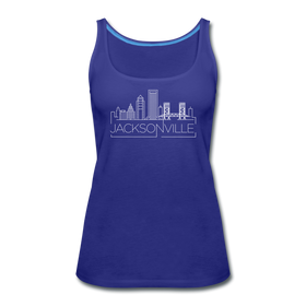 Jacksonville, Florida Women’s Tank Top - Skyline Women’s Jacksonville Tank Top - royal blue