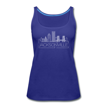 Jacksonville, Florida Women’s Tank Top - Skyline Women’s Jacksonville Tank Top - royal blue