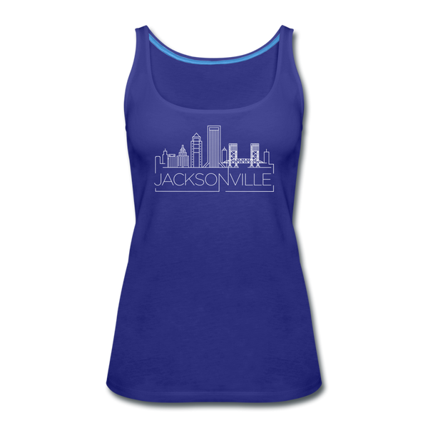 Jacksonville, Florida Women’s Tank Top - Skyline Women’s Jacksonville Tank Top - royal blue