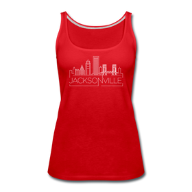 Jacksonville, Florida Women’s Tank Top - Skyline Women’s Jacksonville Tank Top - red