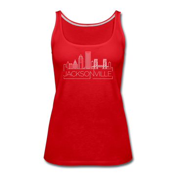 Jacksonville, Florida Women’s Tank Top - Skyline Women’s Jacksonville Tank Top - red