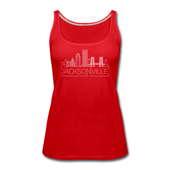 Jacksonville, Florida Women’s Tank Top - Skyline Women’s Jacksonville Tank Top - red