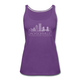 Jacksonville, Florida Women’s Tank Top - Skyline Women’s Jacksonville Tank Top - purple