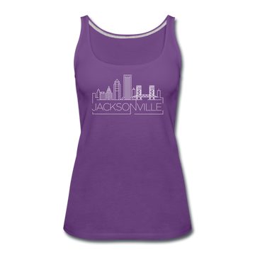 Jacksonville, Florida Women’s Tank Top - Skyline Women’s Jacksonville Tank Top - purple