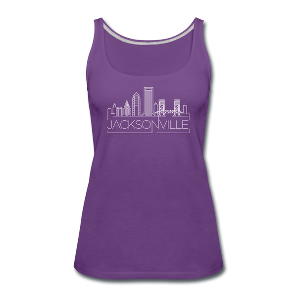 Jacksonville, Florida Women’s Tank Top - Skyline Women’s Jacksonville Tank Top - purple