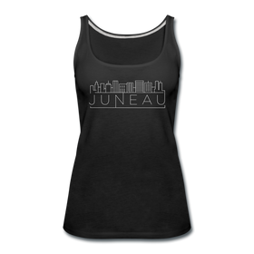 Juneau, Alaska Women’s Tank Top - Skyline Women’s Juneau Tank Top - black