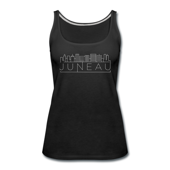Juneau, Alaska Women’s Tank Top - Skyline Women’s Juneau Tank Top - black