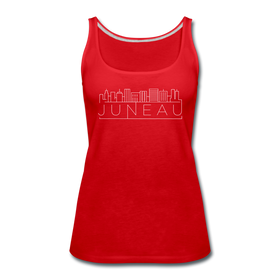 Juneau, Alaska Women’s Tank Top - Skyline Women’s Juneau Tank Top - red