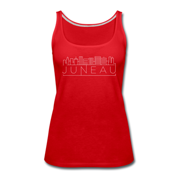 Juneau, Alaska Women’s Tank Top - Skyline Women’s Juneau Tank Top - red