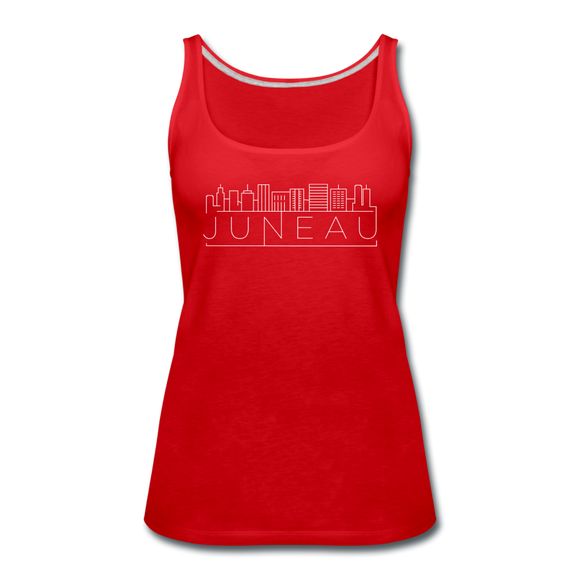Juneau, Alaska Women’s Tank Top - Skyline Women’s Juneau Tank Top - red
