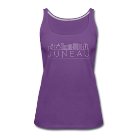 Juneau, Alaska Women’s Tank Top - Skyline Women’s Juneau Tank Top - purple