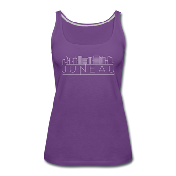 Juneau, Alaska Women’s Tank Top - Skyline Women’s Juneau Tank Top - purple