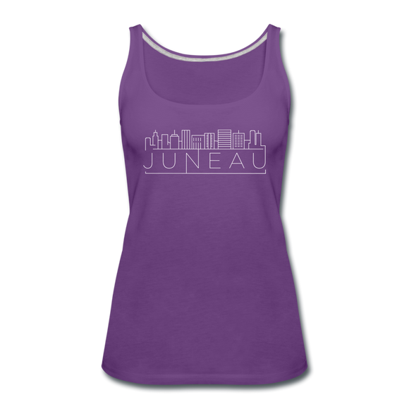 Juneau, Alaska Women’s Tank Top - Skyline Women’s Juneau Tank Top - purple