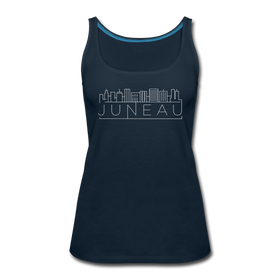 Juneau, Alaska Women’s Tank Top - Skyline Women’s Juneau Tank Top - deep navy