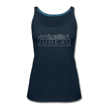 Juneau, Alaska Women’s Tank Top - Skyline Women’s Juneau Tank Top - deep navy
