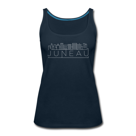 Juneau, Alaska Women’s Tank Top - Skyline Women’s Juneau Tank Top - deep navy