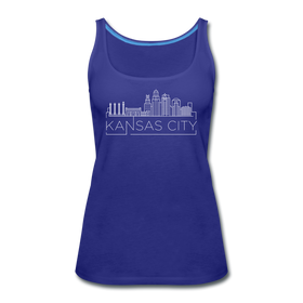 Kansas City, Missouri Women’s Tank Top - Skyline Women’s Kansas City Tank Top - royal blue