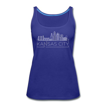 Kansas City, Missouri Women’s Tank Top - Skyline Women’s Kansas City Tank Top - royal blue