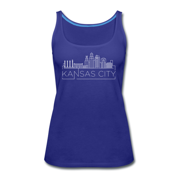 Kansas City, Missouri Women’s Tank Top - Skyline Women’s Kansas City Tank Top - royal blue