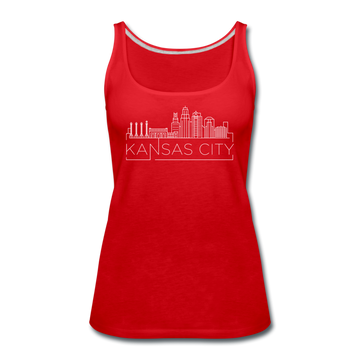 Kansas City, Missouri Women’s Tank Top - Skyline Women’s Kansas City Tank Top - red