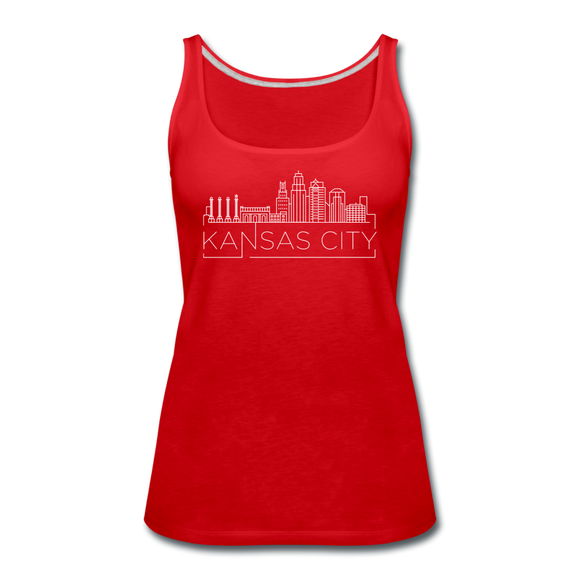 Kansas City, Missouri Women’s Tank Top - Skyline Women’s Kansas City Tank Top - red