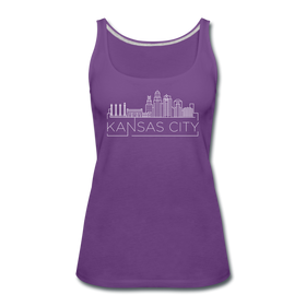 Kansas City, Missouri Women’s Tank Top - Skyline Women’s Kansas City Tank Top - purple
