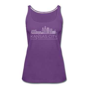 Kansas City, Missouri Women’s Tank Top - Skyline Women’s Kansas City Tank Top - purple