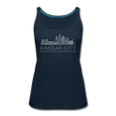 Kansas City, Missouri Women’s Tank Top - Skyline Women’s Kansas City Tank Top - deep navy