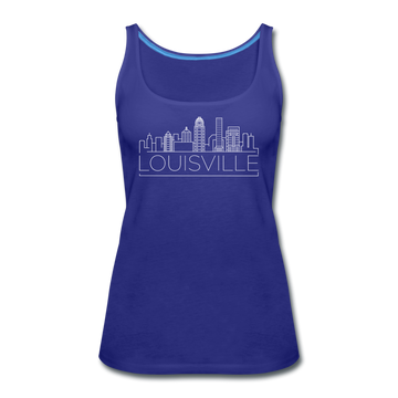 Louisville, Kentucky Women’s Tank Top - Skyline Women’s Louisville Tank Top - royal blue