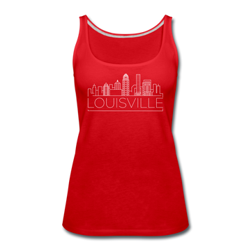Louisville, Kentucky Women’s Tank Top - Skyline Women’s Louisville Tank Top - red