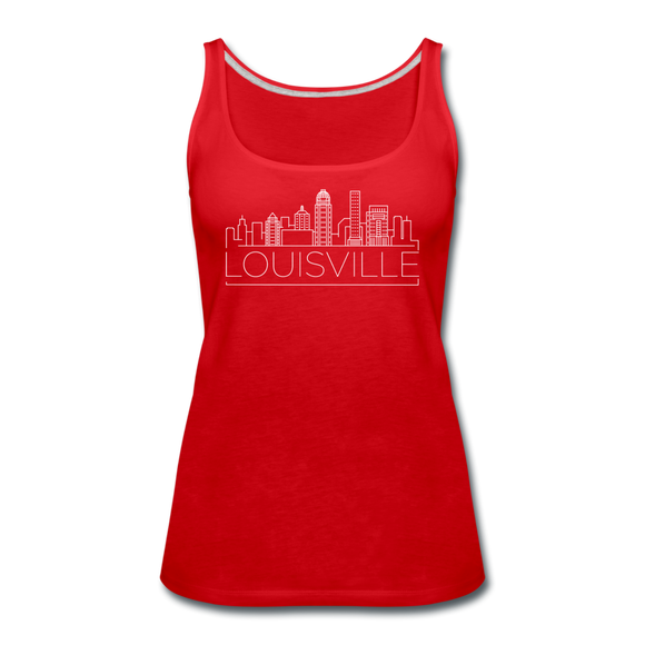 Louisville, Kentucky Women’s Tank Top - Skyline Women’s Louisville Tank Top - red