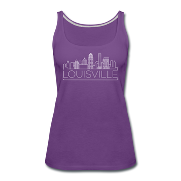 Louisville, Kentucky Women’s Tank Top - Skyline Women’s Louisville Tank Top - purple