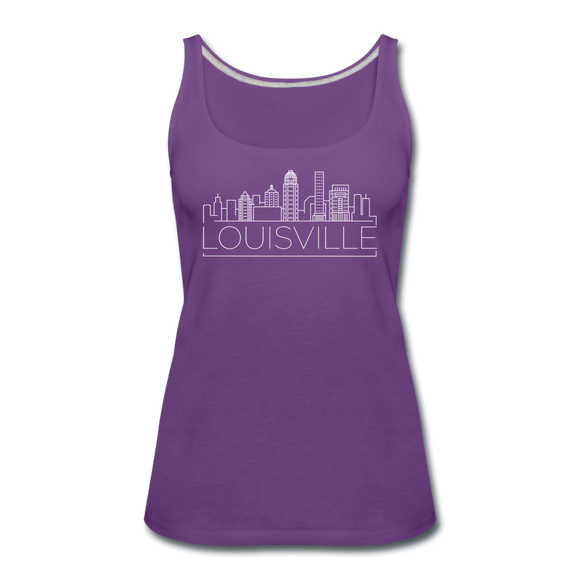 Louisville, Kentucky Women’s Tank Top - Skyline Women’s Louisville Tank Top - purple