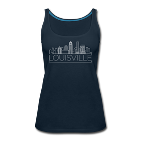 Louisville, Kentucky Women’s Tank Top - Skyline Women’s Louisville Tank Top - deep navy