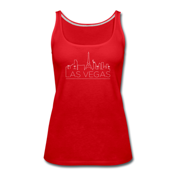 Las Vegas, Nevada Women’s Tank Top - Skyline Women’s Las Vegas Tank Top - red