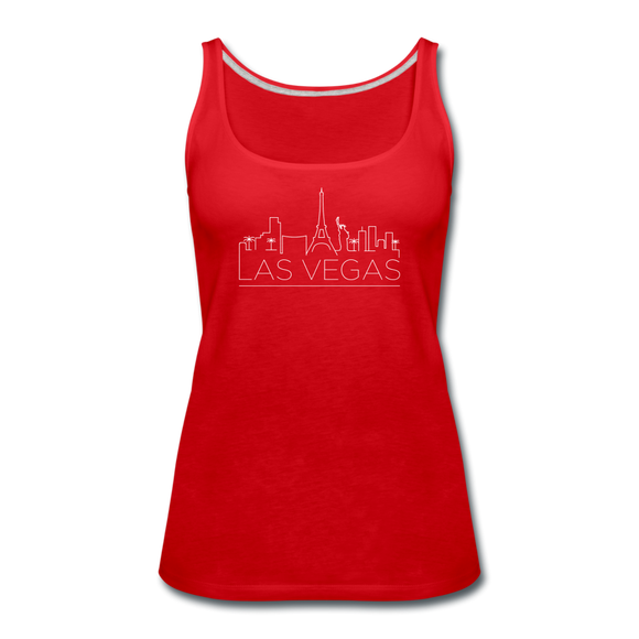 Las Vegas, Nevada Women’s Tank Top - Skyline Women’s Las Vegas Tank Top - red