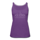 Las Vegas, Nevada Women’s Tank Top - Skyline Women’s Las Vegas Tank Top - purple
