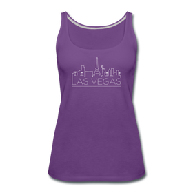 Las Vegas, Nevada Women’s Tank Top - Skyline Women’s Las Vegas Tank Top - purple