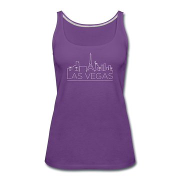 Las Vegas, Nevada Women’s Tank Top - Skyline Women’s Las Vegas Tank Top - purple